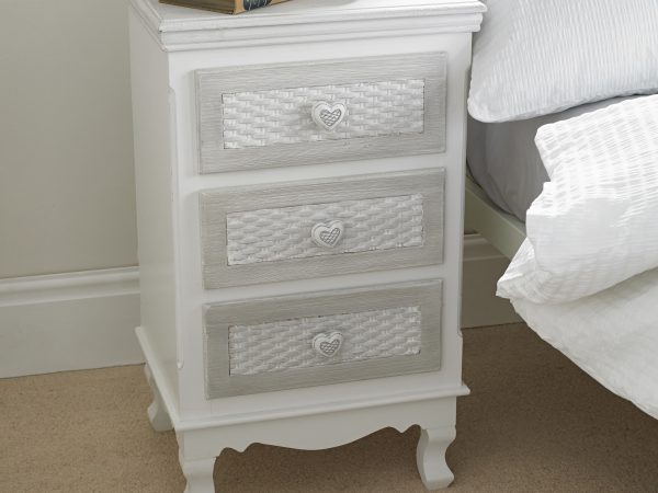 Brittany 3 draw bedside