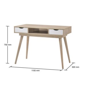 Alford Desk – Sonoma Oak & White