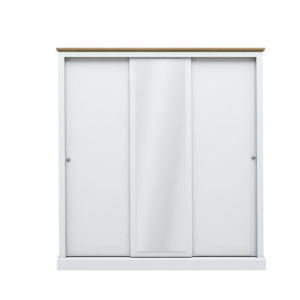 Devon 3 Door Sliding Wardrobe – White