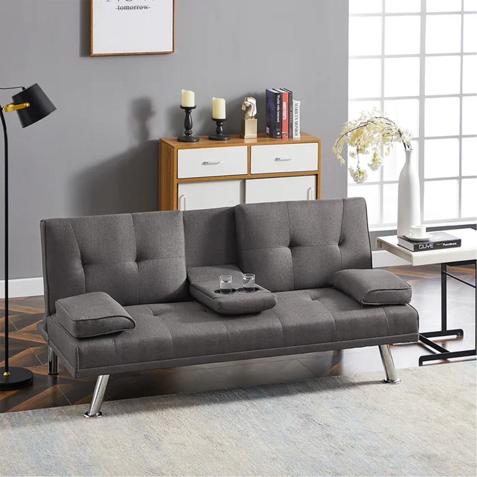 Romeo 3 seater sofa bed – Grey