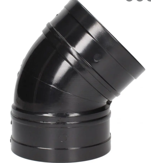 45 bend black