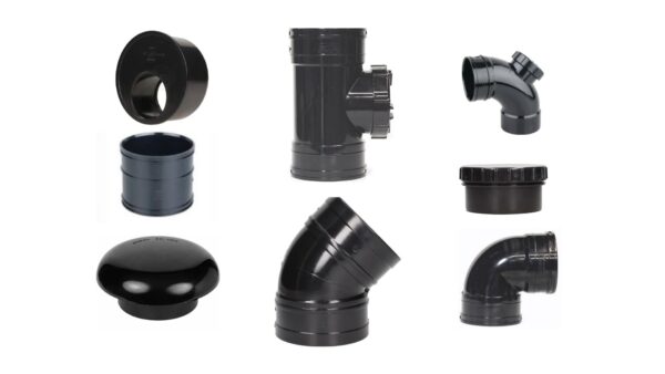 110mm(4') Black solvent Fittings